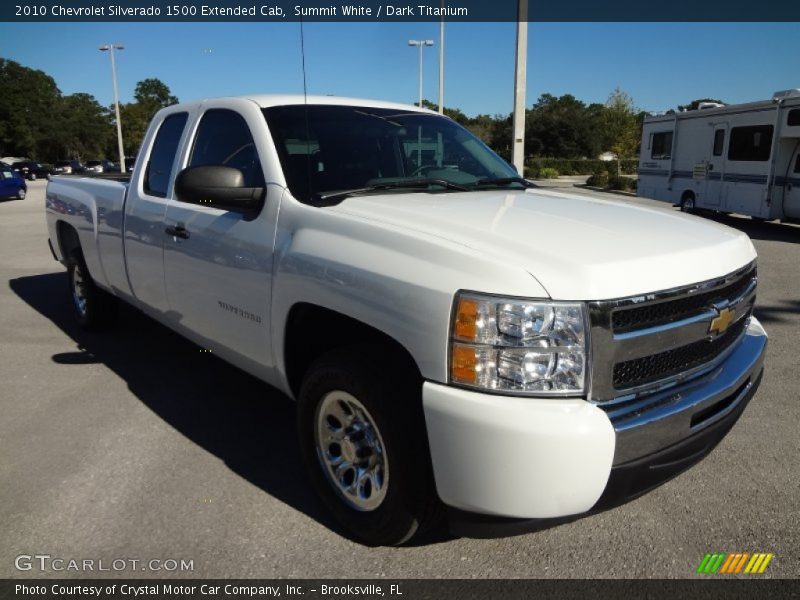 Summit White / Dark Titanium 2010 Chevrolet Silverado 1500 Extended Cab
