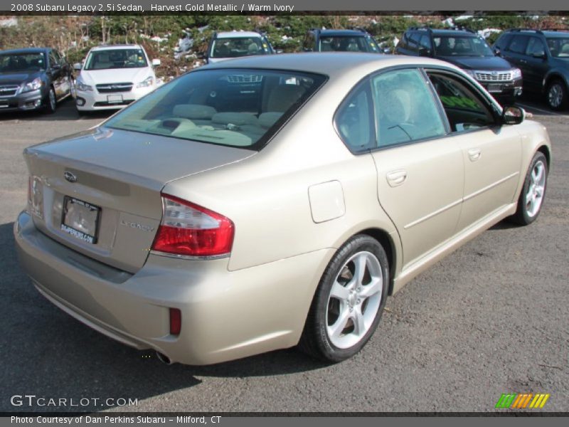 Harvest Gold Metallic / Warm Ivory 2008 Subaru Legacy 2.5i Sedan