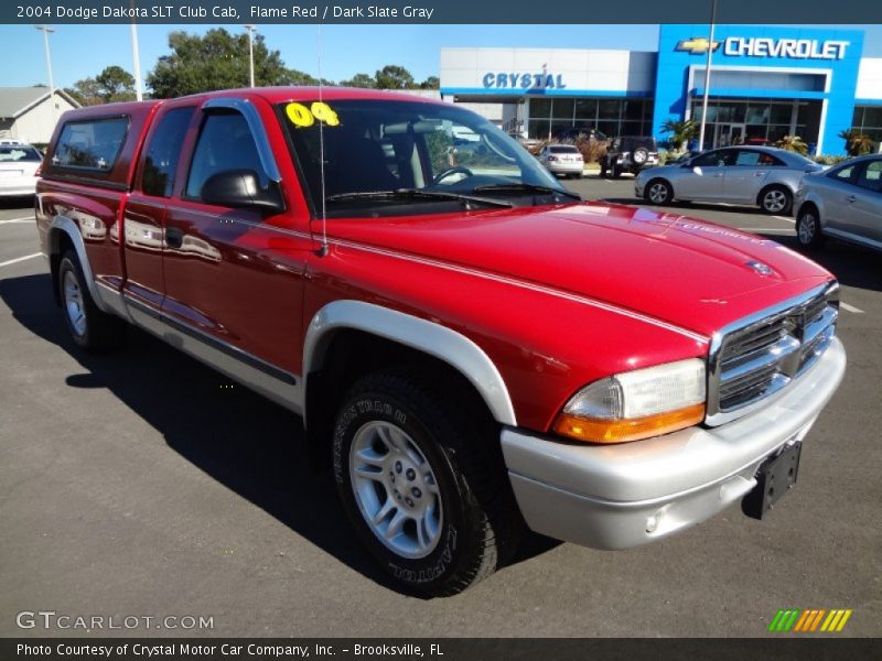 Flame Red / Dark Slate Gray 2004 Dodge Dakota SLT Club Cab
