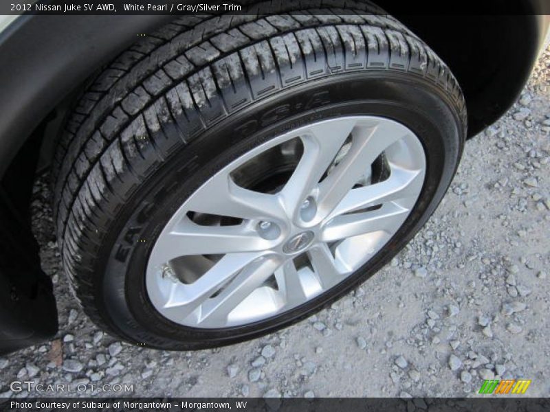 White Pearl / Gray/Silver Trim 2012 Nissan Juke SV AWD