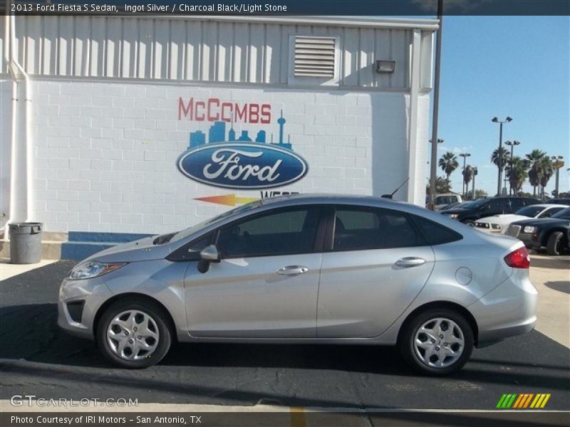 Ingot Silver / Charcoal Black/Light Stone 2013 Ford Fiesta S Sedan