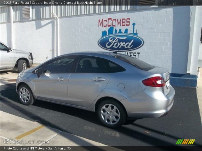 Ingot Silver / Charcoal Black/Light Stone 2013 Ford Fiesta S Sedan