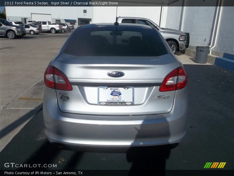 Ingot Silver / Charcoal Black/Light Stone 2013 Ford Fiesta S Sedan
