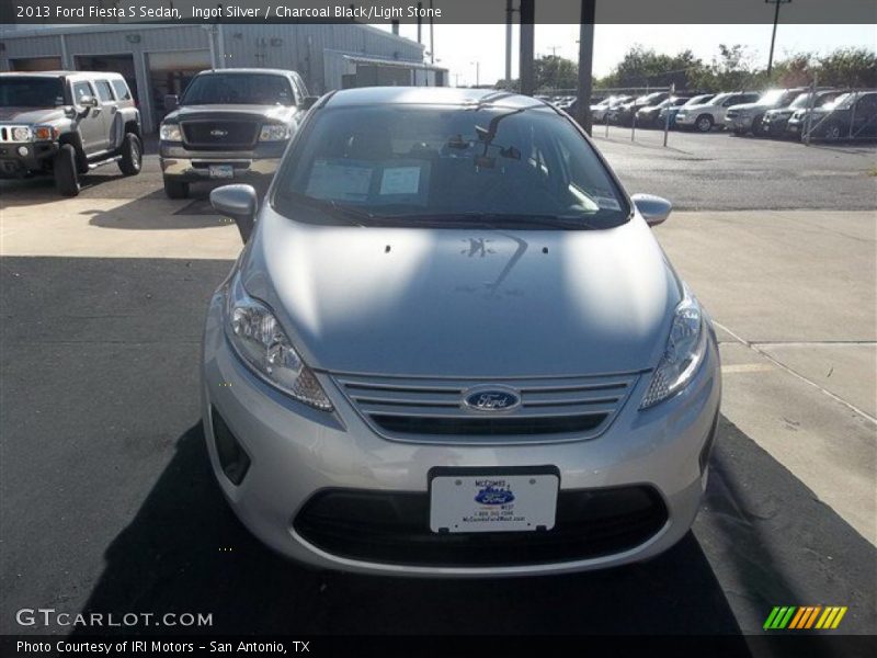 Ingot Silver / Charcoal Black/Light Stone 2013 Ford Fiesta S Sedan