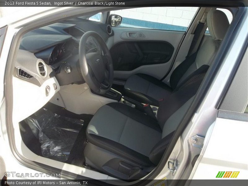 Ingot Silver / Charcoal Black/Light Stone 2013 Ford Fiesta S Sedan