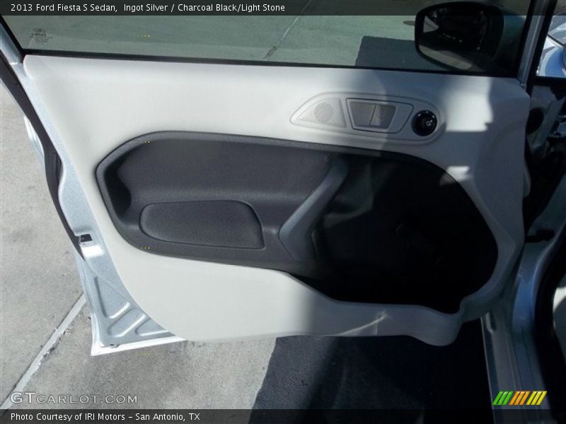 Ingot Silver / Charcoal Black/Light Stone 2013 Ford Fiesta S Sedan