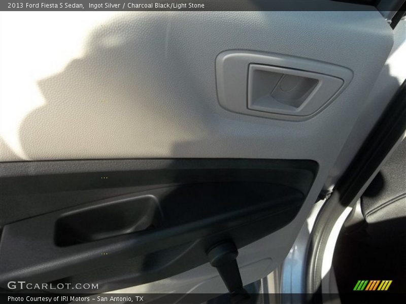 Ingot Silver / Charcoal Black/Light Stone 2013 Ford Fiesta S Sedan