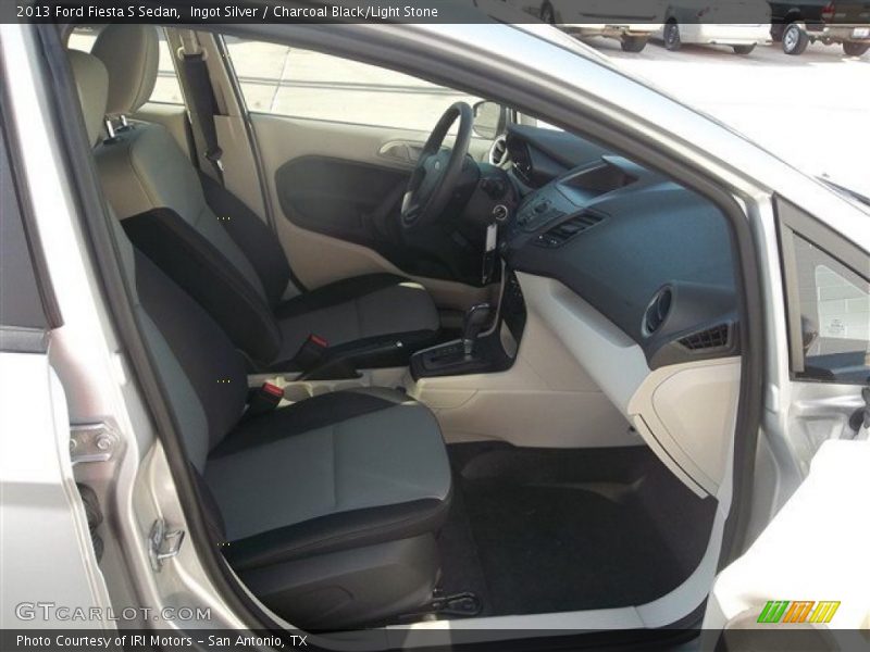 Ingot Silver / Charcoal Black/Light Stone 2013 Ford Fiesta S Sedan