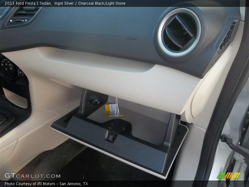 Ingot Silver / Charcoal Black/Light Stone 2013 Ford Fiesta S Sedan
