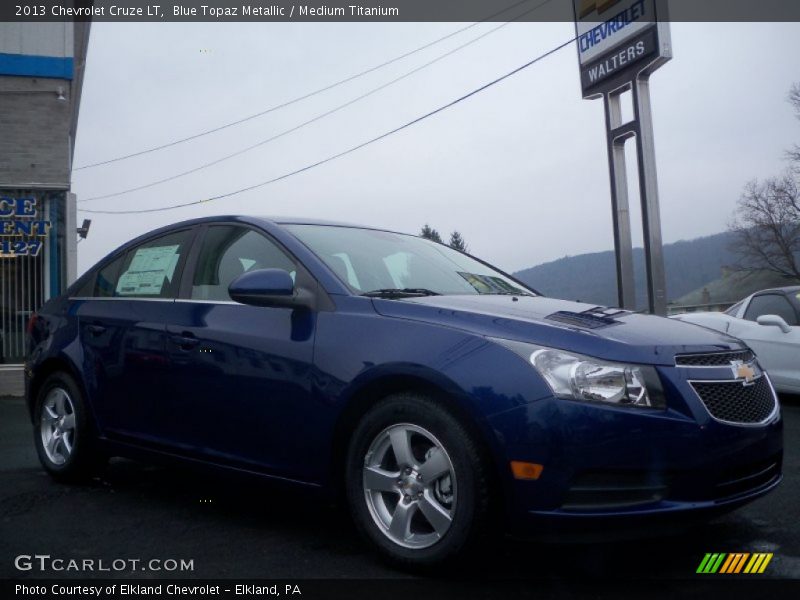Blue Topaz Metallic / Medium Titanium 2013 Chevrolet Cruze LT