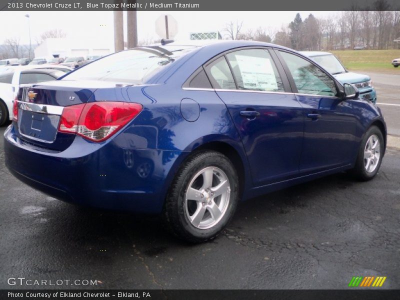 Blue Topaz Metallic / Medium Titanium 2013 Chevrolet Cruze LT