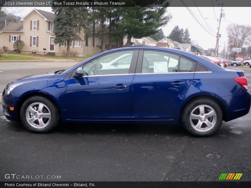 Blue Topaz Metallic / Medium Titanium 2013 Chevrolet Cruze LT