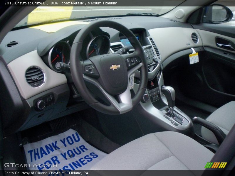 Blue Topaz Metallic / Medium Titanium 2013 Chevrolet Cruze LT