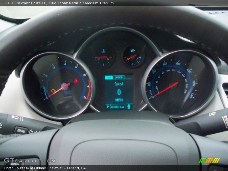 Blue Topaz Metallic / Medium Titanium 2013 Chevrolet Cruze LT