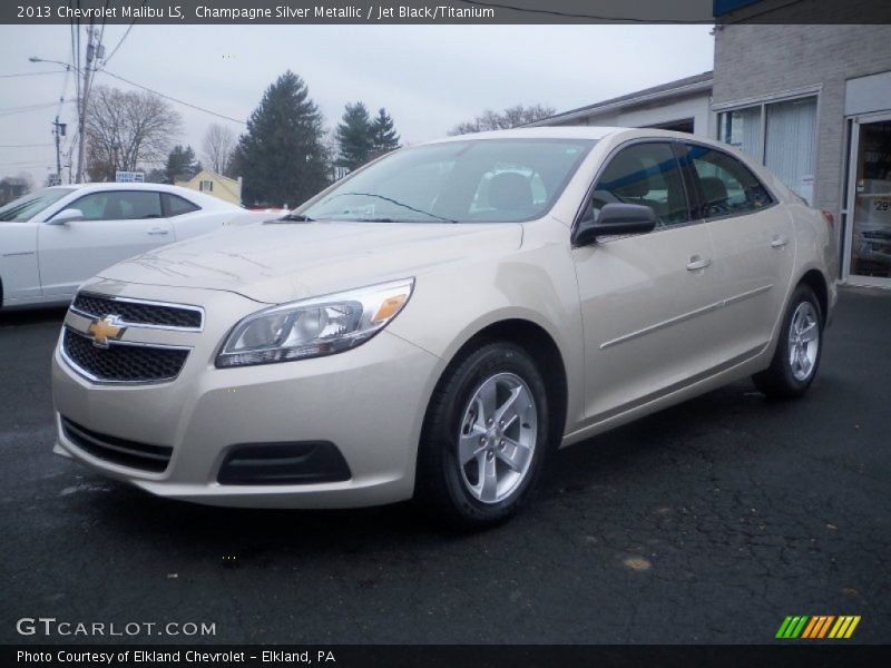 Champagne Silver Metallic / Jet Black/Titanium 2013 Chevrolet Malibu LS