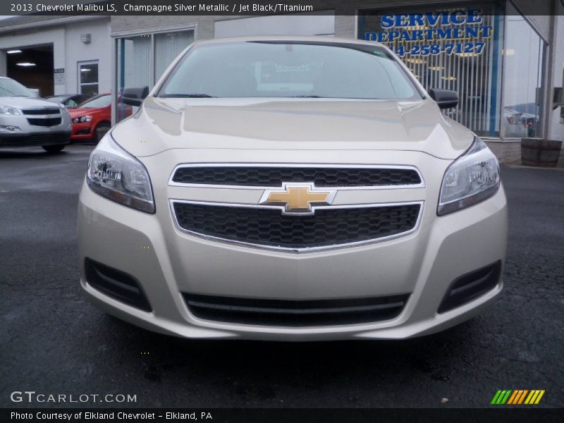 Champagne Silver Metallic / Jet Black/Titanium 2013 Chevrolet Malibu LS