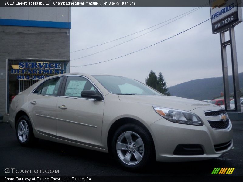 Champagne Silver Metallic / Jet Black/Titanium 2013 Chevrolet Malibu LS