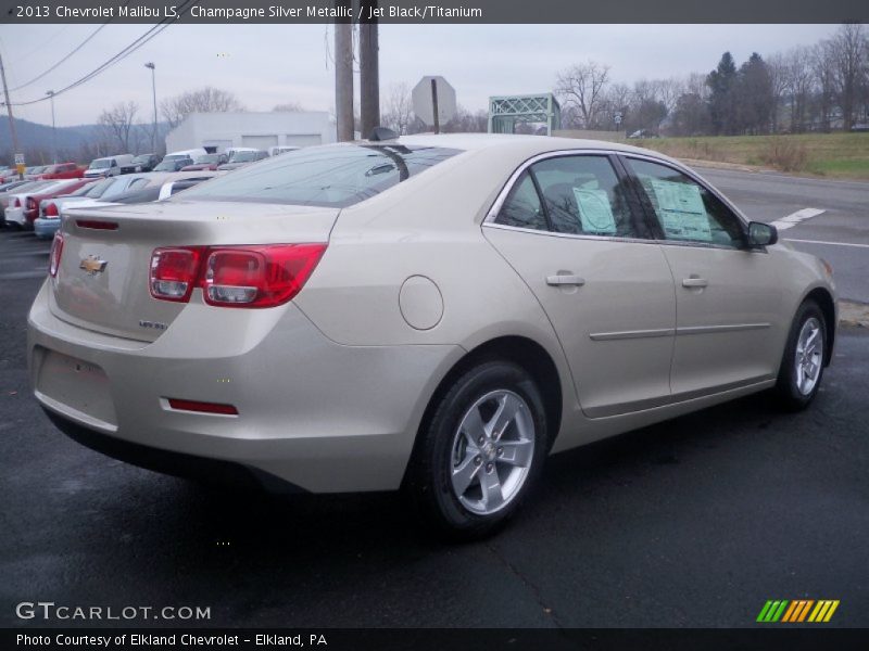 Champagne Silver Metallic / Jet Black/Titanium 2013 Chevrolet Malibu LS