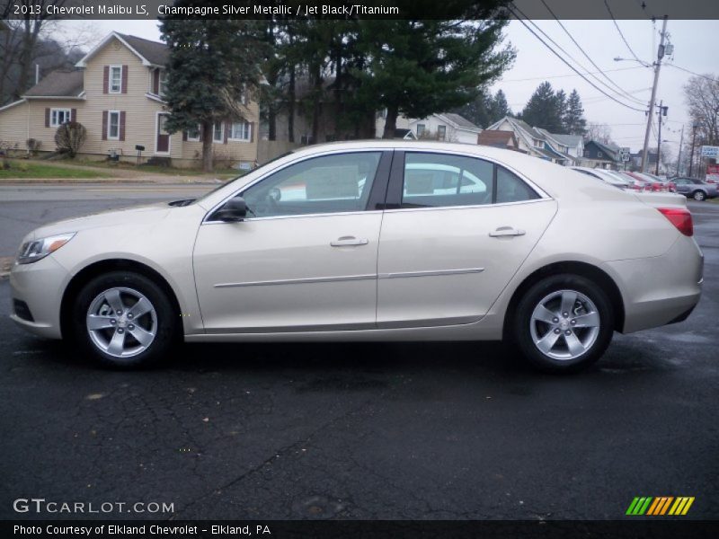 Champagne Silver Metallic / Jet Black/Titanium 2013 Chevrolet Malibu LS