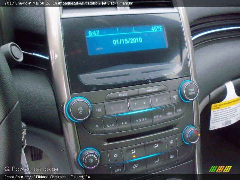 Champagne Silver Metallic / Jet Black/Titanium 2013 Chevrolet Malibu LS