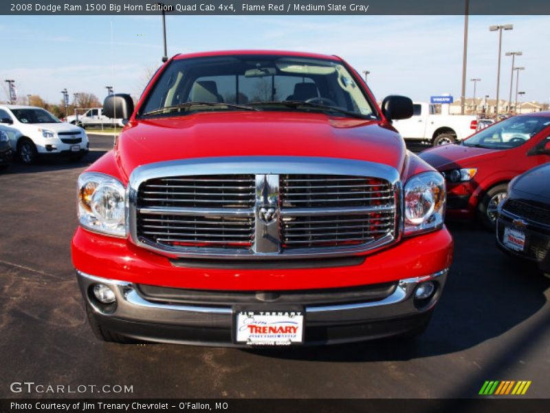 Flame Red / Medium Slate Gray 2008 Dodge Ram 1500 Big Horn Edition Quad Cab 4x4