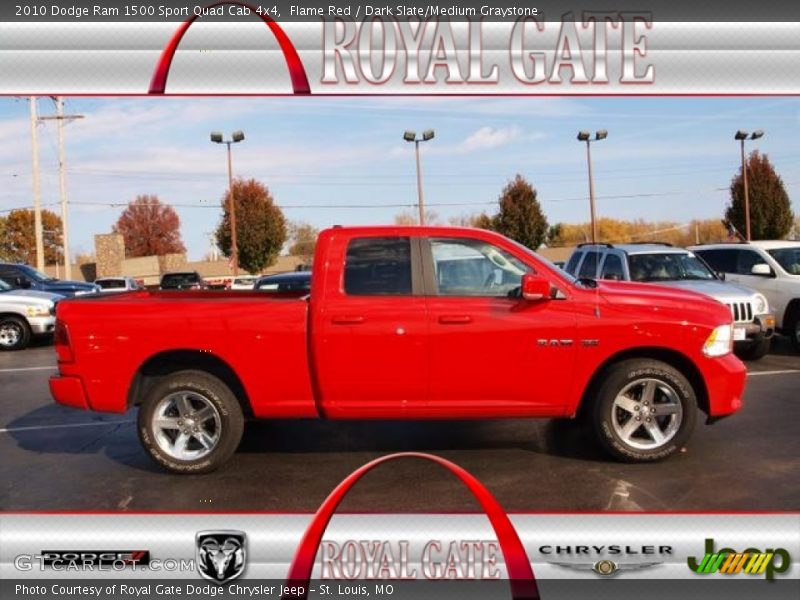 Flame Red / Dark Slate/Medium Graystone 2010 Dodge Ram 1500 Sport Quad Cab 4x4