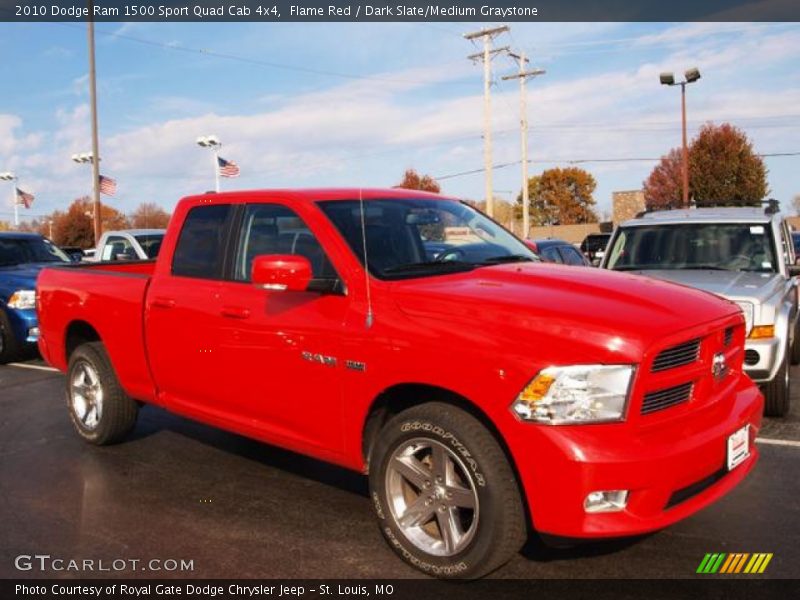 Flame Red / Dark Slate/Medium Graystone 2010 Dodge Ram 1500 Sport Quad Cab 4x4