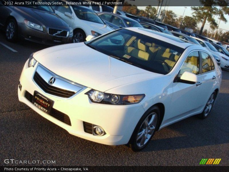 Bellanova White Pearl / Parchment 2012 Acura TSX Technology Sedan