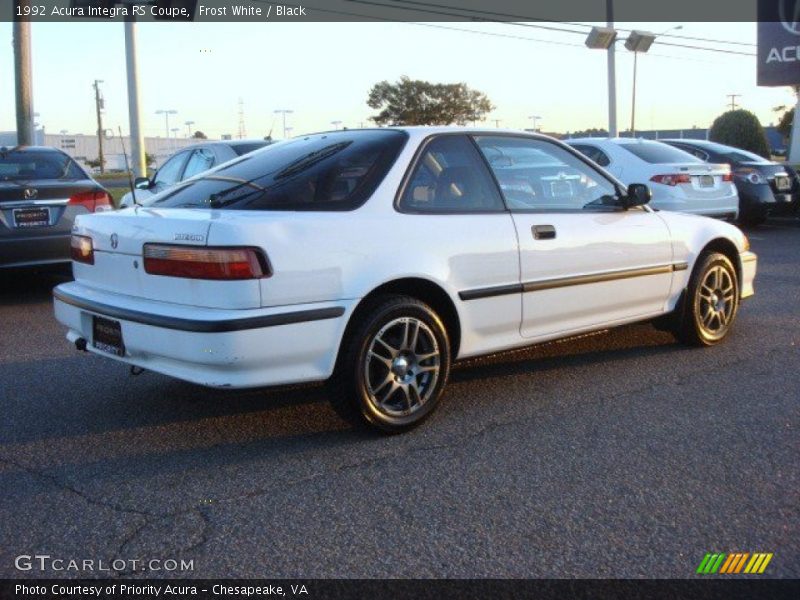 Frost White / Black 1992 Acura Integra RS Coupe