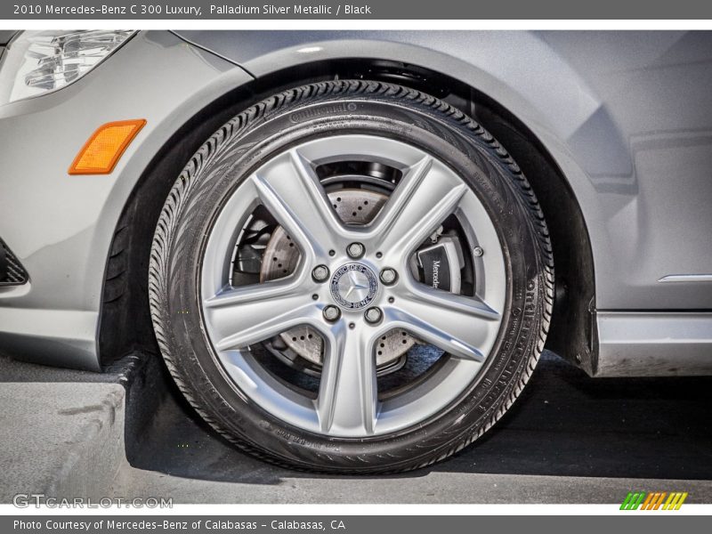 Palladium Silver Metallic / Black 2010 Mercedes-Benz C 300 Luxury