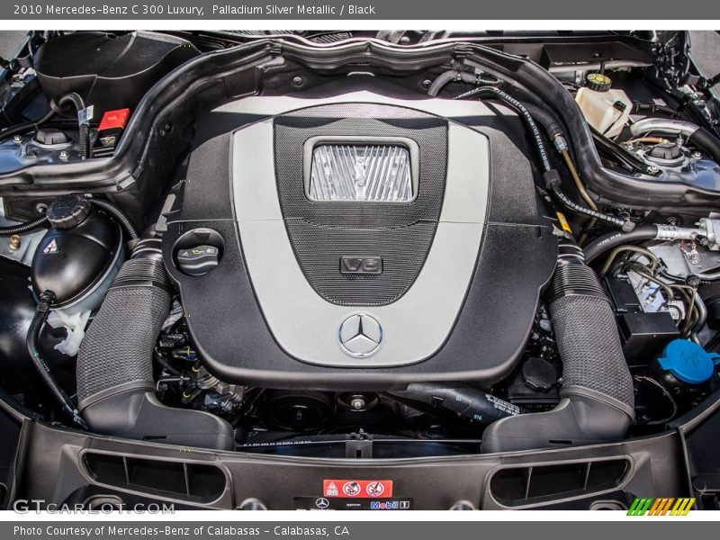 Palladium Silver Metallic / Black 2010 Mercedes-Benz C 300 Luxury