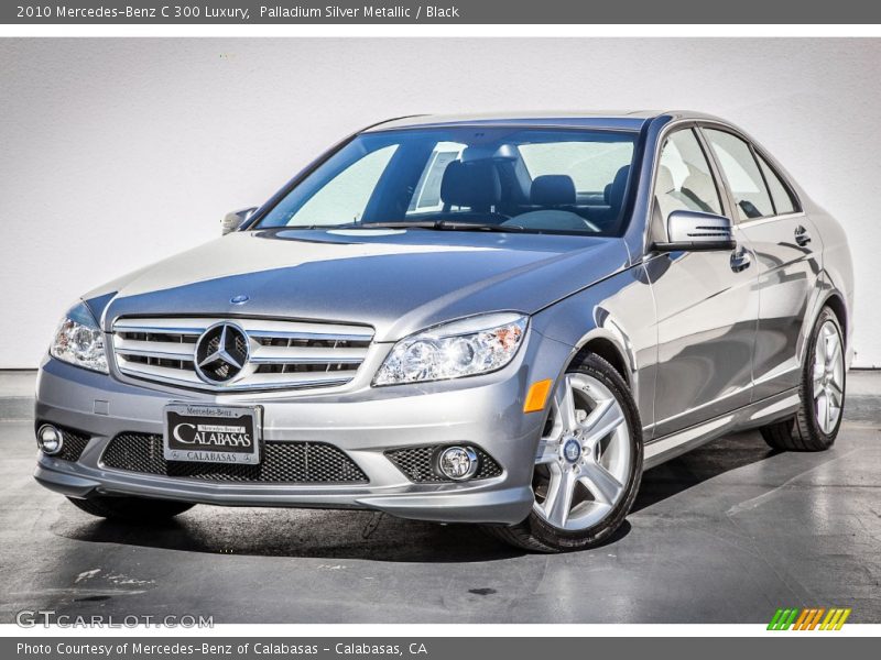 Palladium Silver Metallic / Black 2010 Mercedes-Benz C 300 Luxury