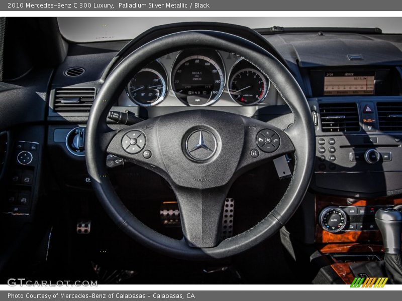 Palladium Silver Metallic / Black 2010 Mercedes-Benz C 300 Luxury