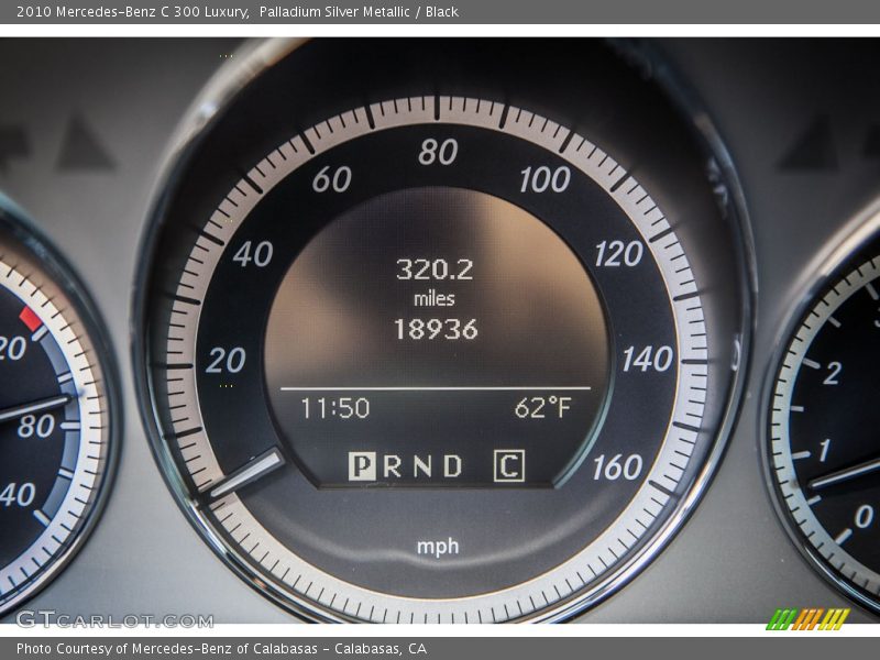 Palladium Silver Metallic / Black 2010 Mercedes-Benz C 300 Luxury