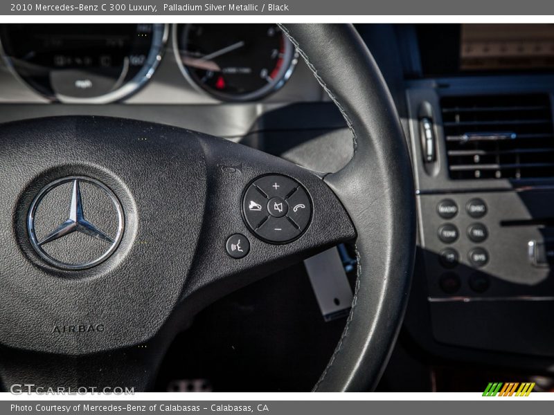 Palladium Silver Metallic / Black 2010 Mercedes-Benz C 300 Luxury