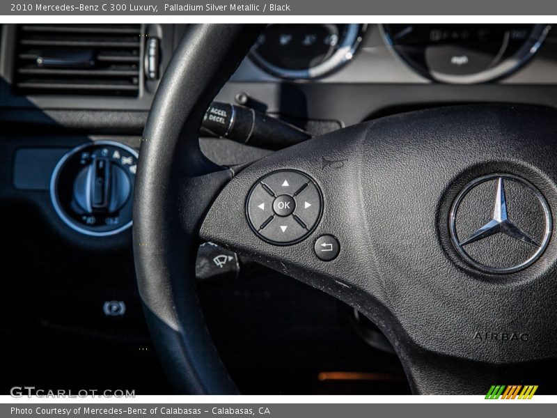 Palladium Silver Metallic / Black 2010 Mercedes-Benz C 300 Luxury