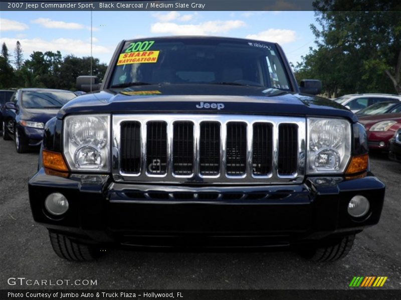 Black Clearcoat / Medium Slate Gray 2007 Jeep Commander Sport