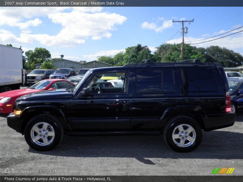 Black Clearcoat / Medium Slate Gray 2007 Jeep Commander Sport