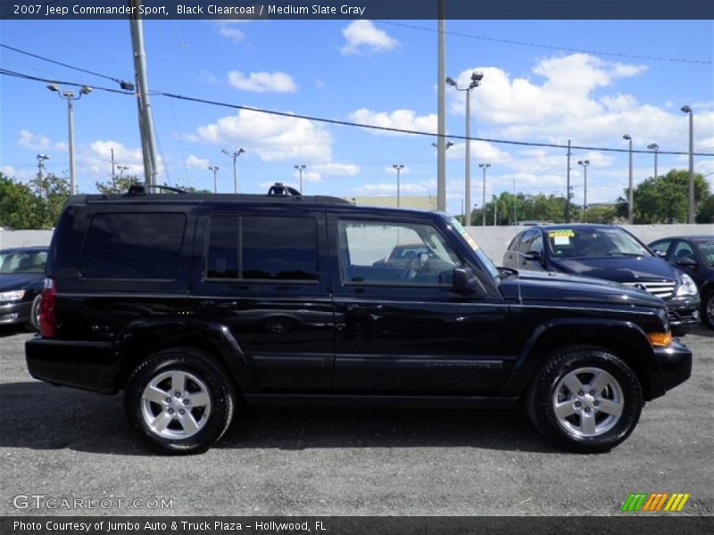 Black Clearcoat / Medium Slate Gray 2007 Jeep Commander Sport