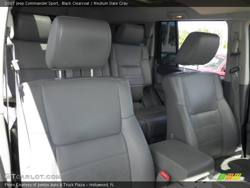 Black Clearcoat / Medium Slate Gray 2007 Jeep Commander Sport