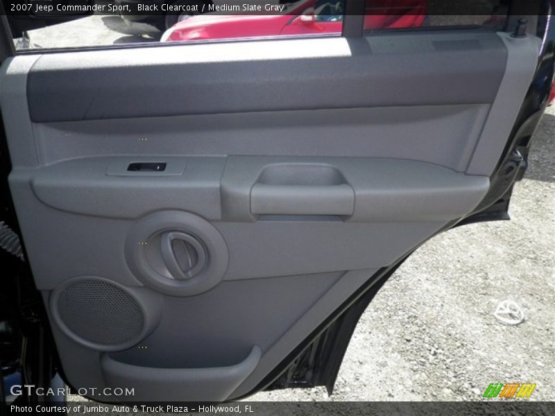 Black Clearcoat / Medium Slate Gray 2007 Jeep Commander Sport