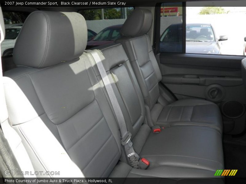 Black Clearcoat / Medium Slate Gray 2007 Jeep Commander Sport