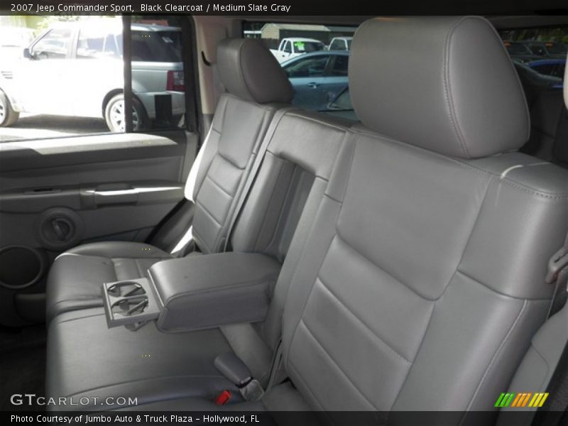 Black Clearcoat / Medium Slate Gray 2007 Jeep Commander Sport