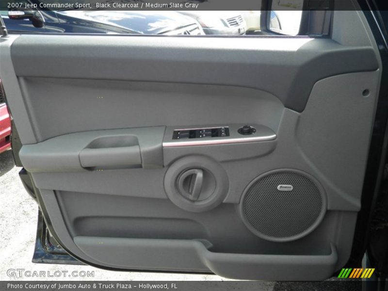 Black Clearcoat / Medium Slate Gray 2007 Jeep Commander Sport