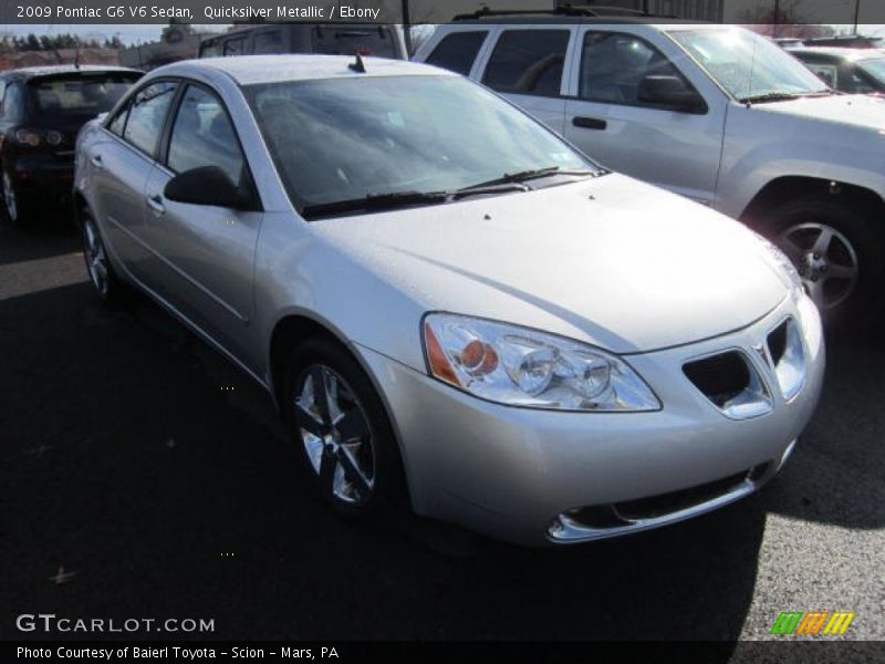 Quicksilver Metallic / Ebony 2009 Pontiac G6 V6 Sedan
