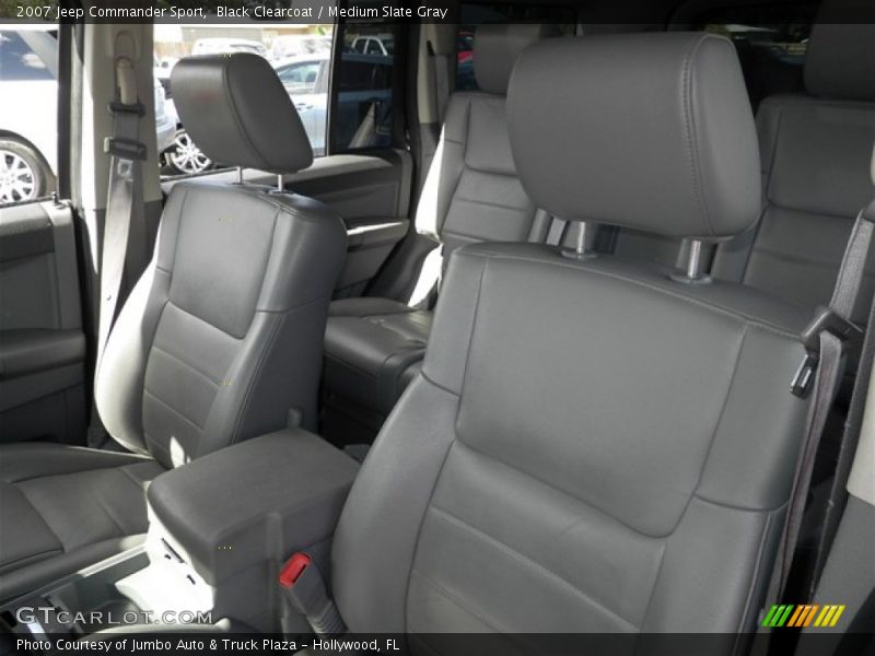 Black Clearcoat / Medium Slate Gray 2007 Jeep Commander Sport