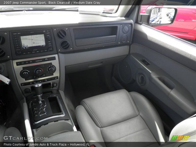 Black Clearcoat / Medium Slate Gray 2007 Jeep Commander Sport