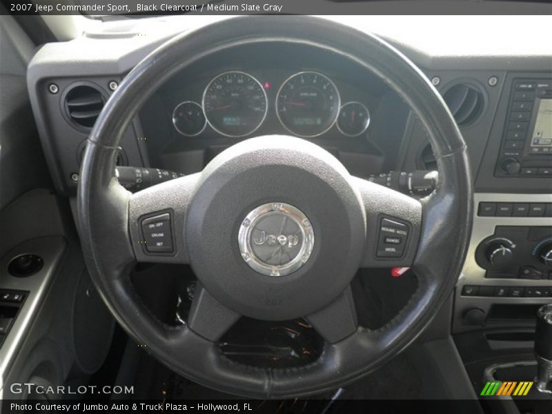 Black Clearcoat / Medium Slate Gray 2007 Jeep Commander Sport