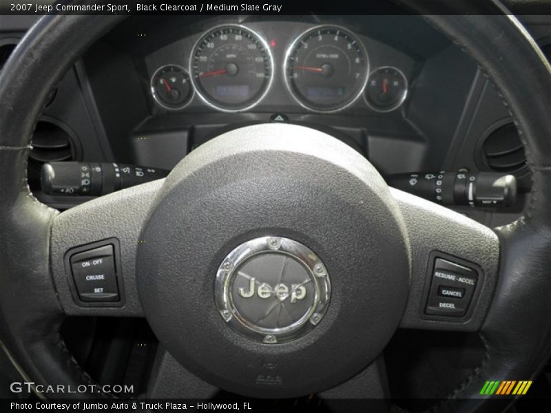 Black Clearcoat / Medium Slate Gray 2007 Jeep Commander Sport