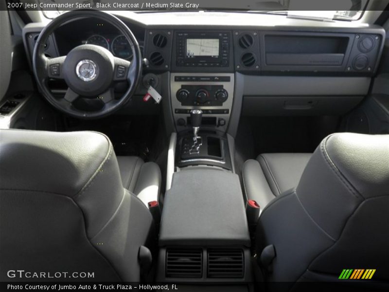 Black Clearcoat / Medium Slate Gray 2007 Jeep Commander Sport